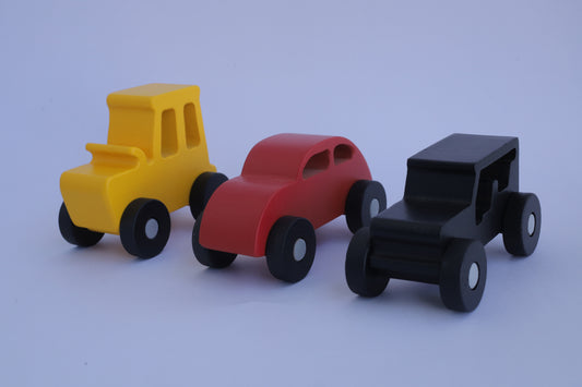 100% Non Toxic Wooden Classic Cars set of 3