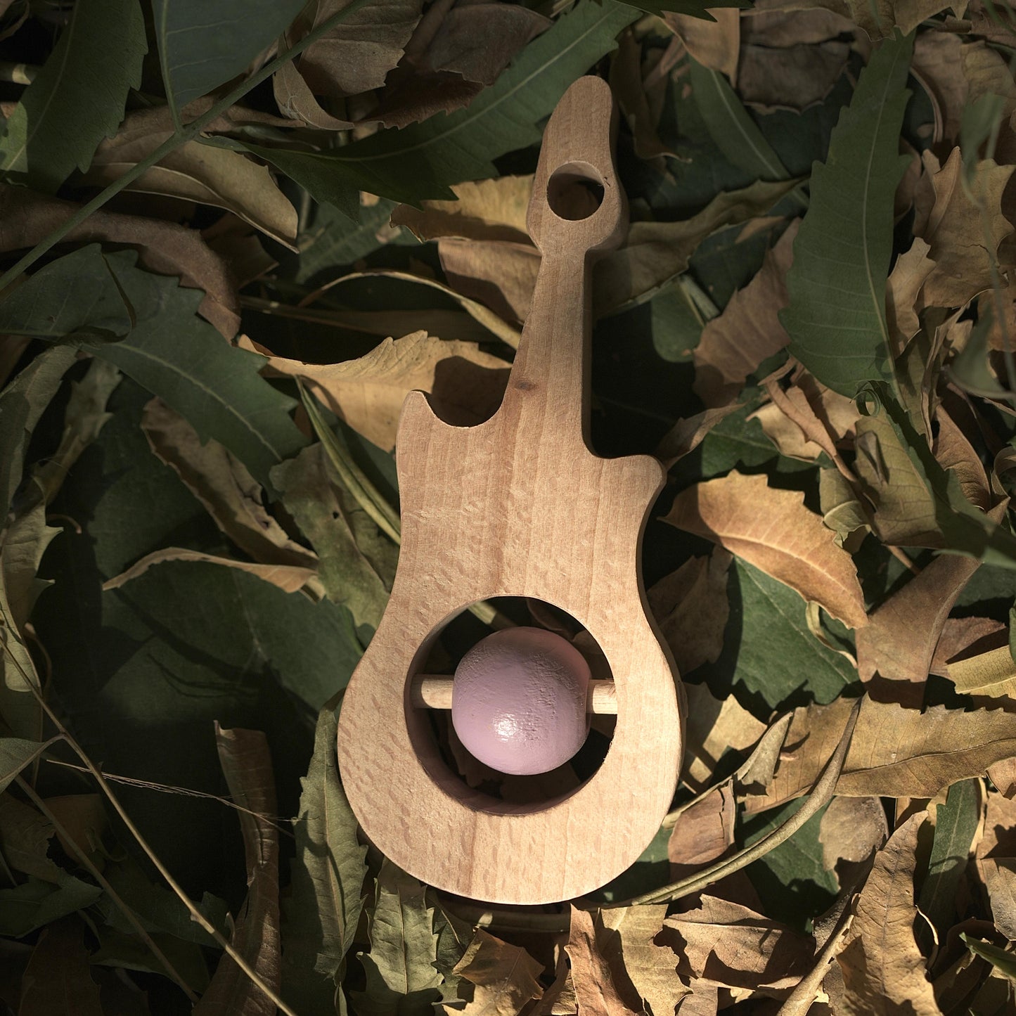 100% Non Toxic Wooden Guitar Rattle