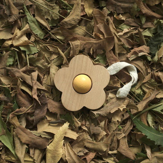 100% Non Toxic Wooden SunFlower Rattle